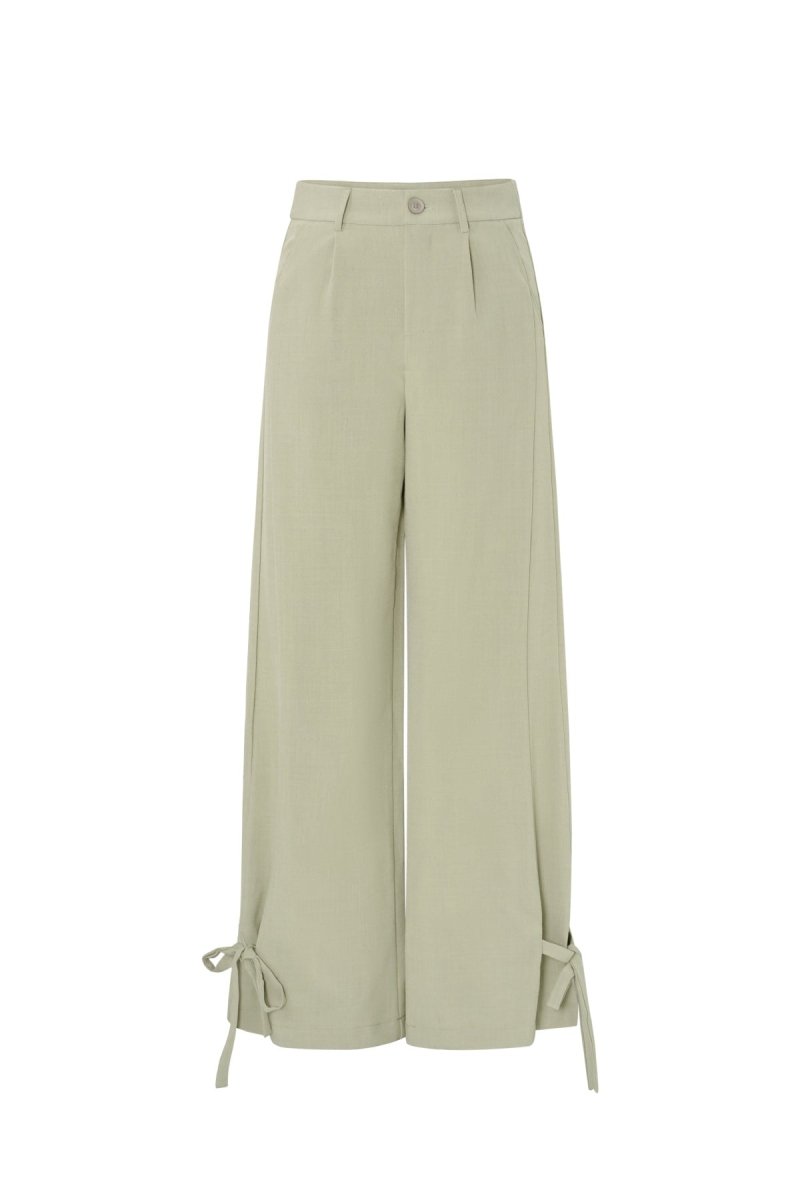 The Tie Ease – Straight Tie - Up Pants - Velaris Femme
