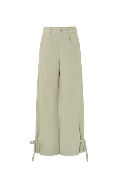 The Tie Ease – Straight Tie - Up Pants - Velaris Femme