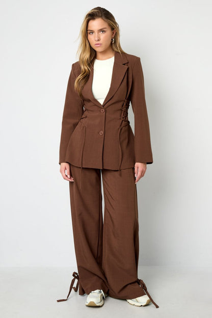 The Tie Ease – Straight Tie - Up Pants - Velaris Femme