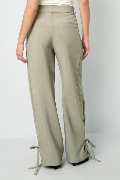 The Tie Ease – Straight Tie - Up Pants - Velaris Femme