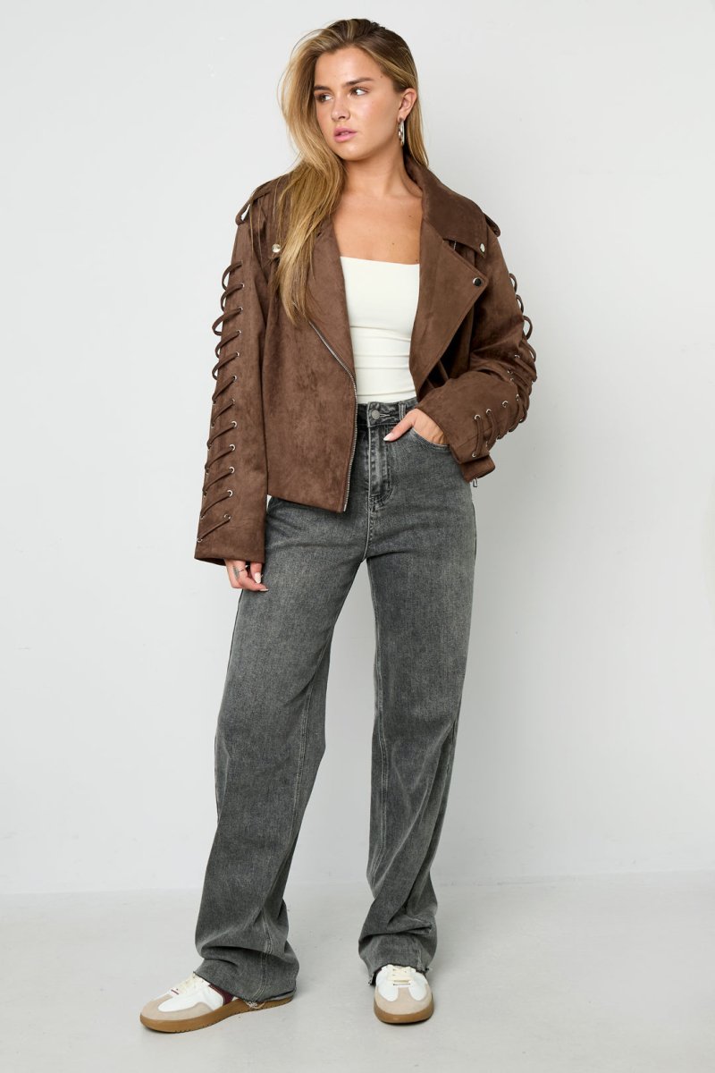 The Tie Street Jacket – Street Style Tie - Up Jacket - Velaris Femme