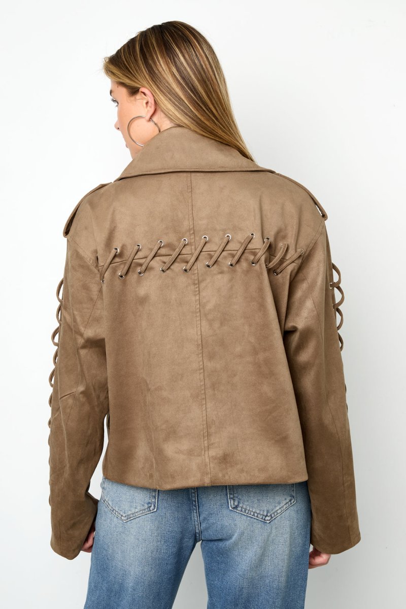 The Tie Street Jacket – Street Style Tie - Up Jacket - Velaris Femme