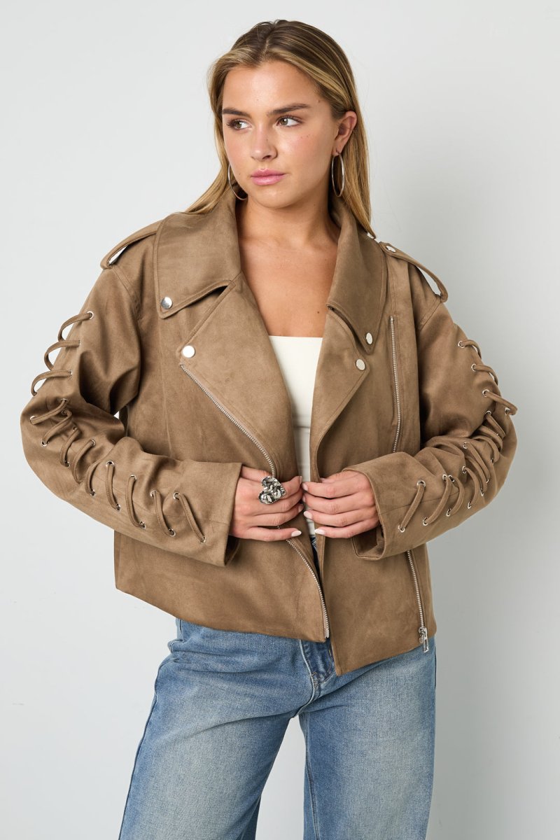 The Tie Street Jacket – Street Style Tie - Up Jacket - Velaris Femme