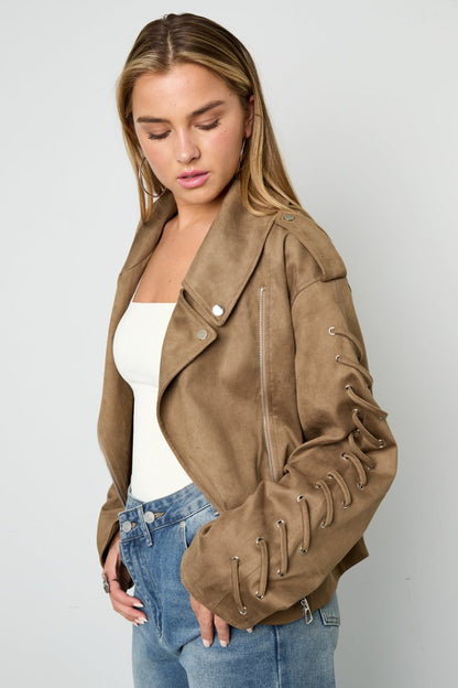 The Tie Street Jacket – Street Style Tie - Up Jacket - Velaris Femme