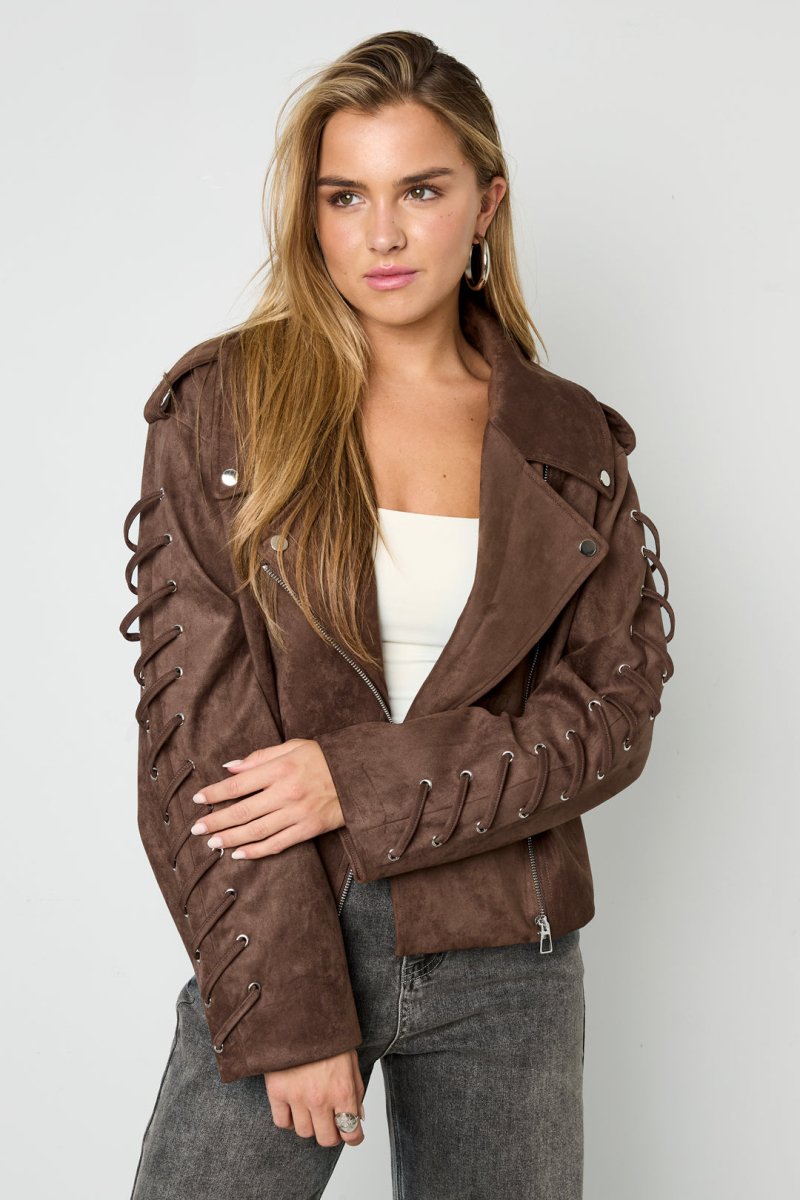 The Tie Street Jacket – Street Style Tie - Up Jacket - Velaris Femme
