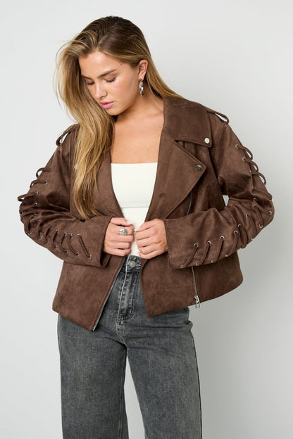 The Tie Street Jacket – Street Style Tie - Up Jacket - Velaris Femme