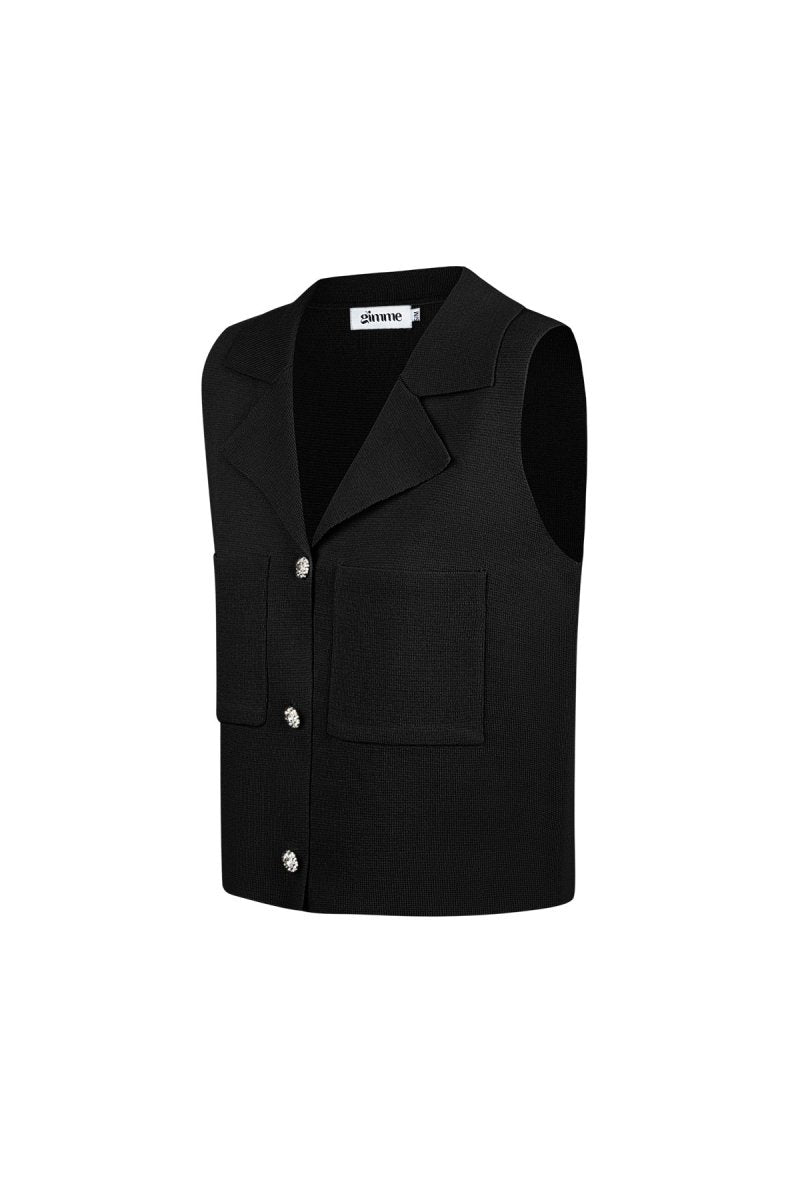 The V - Neck Ease – Sleeveless Buttoned Top - Velaris Femme