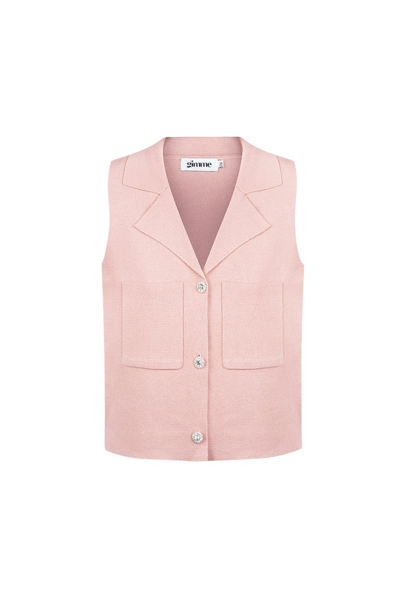 The V - Neck Ease – Sleeveless Buttoned Top - Velaris Femme