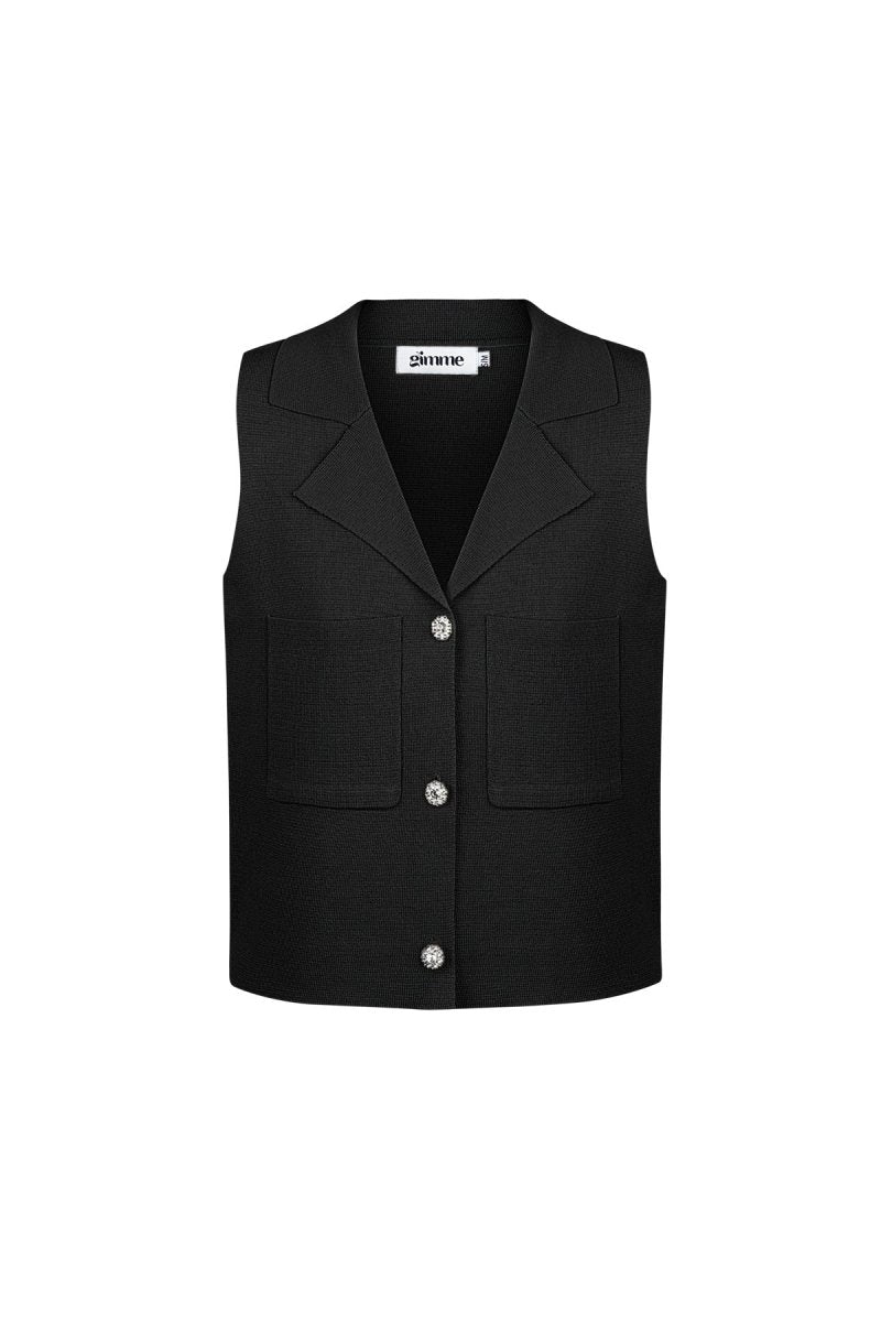 The V - Neck Ease – Sleeveless Buttoned Top - Velaris Femme