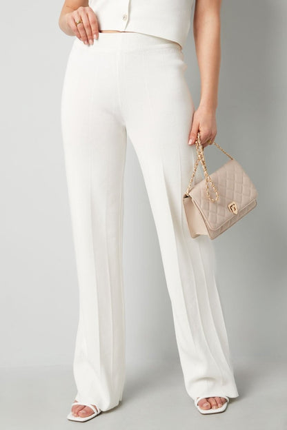 The Wide Flow – Elegant Wide Leg Viscose Pants - Velaris Femme