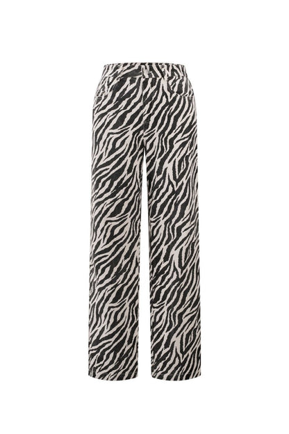 The Zebra Line – Zebra Stripe Straight Leg Pants - Velaris Femme