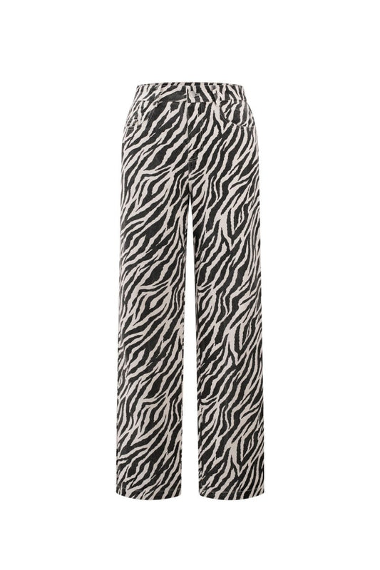 The Zebra Line – Zebra Stripe Straight Leg Pants - Velaris Femme