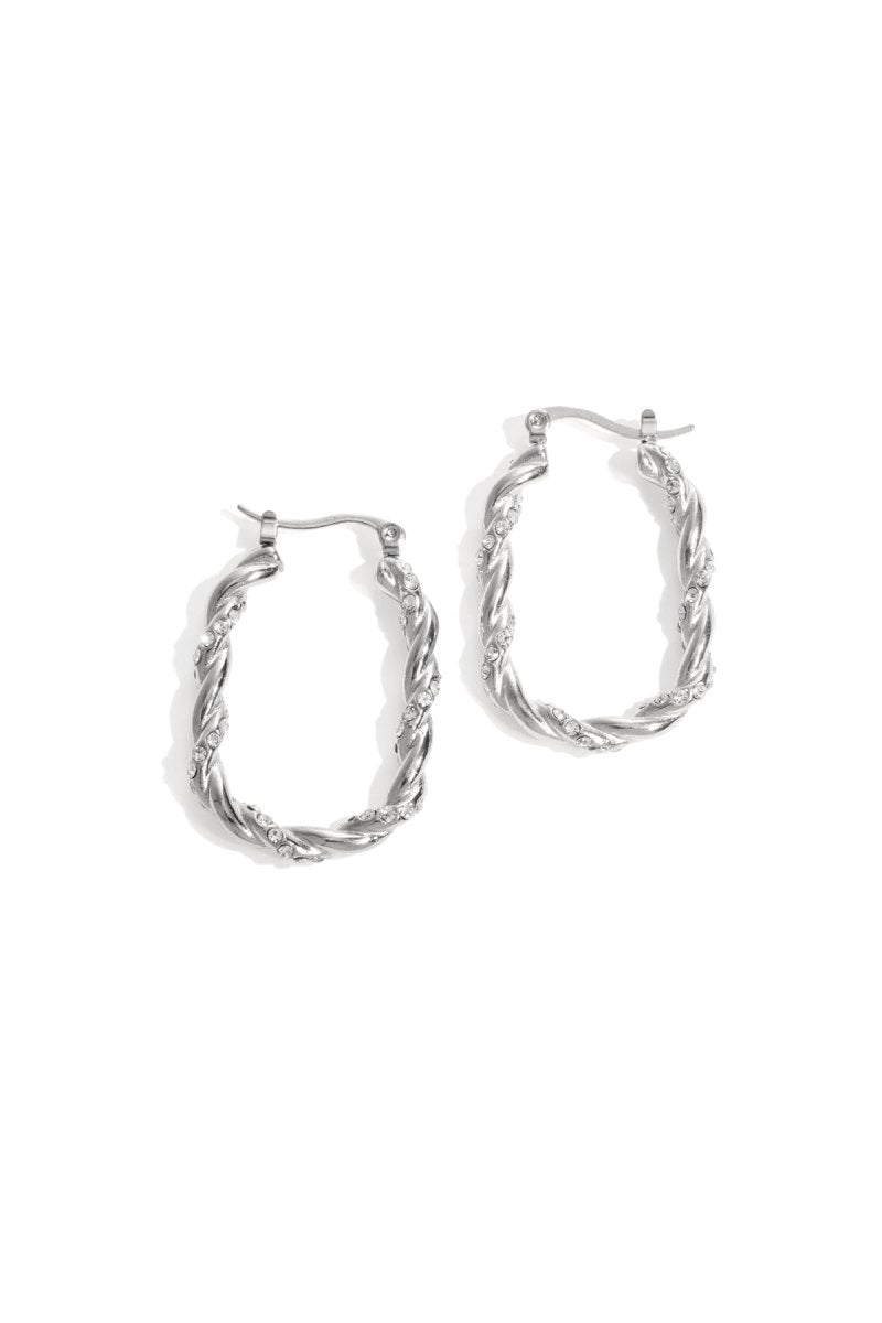 Twisted Sparkle Hoop earrings - Velaris Femme