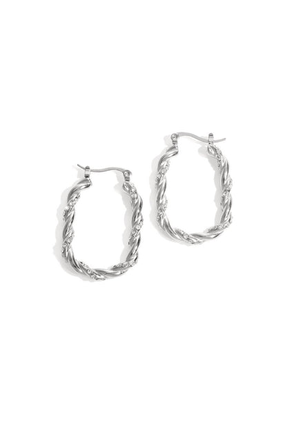 Twisted Sparkle Hoop earrings - Velaris Femme