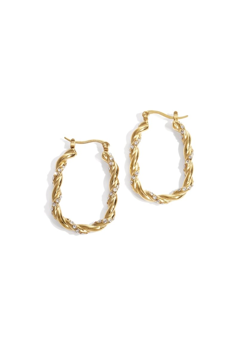 Twisted Sparkle Hoop earrings - Velaris Femme