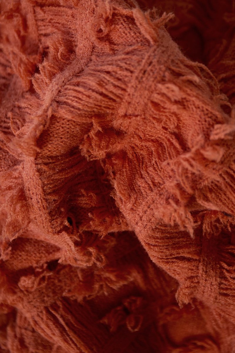 V sweater with fringes - Velaris Femme
