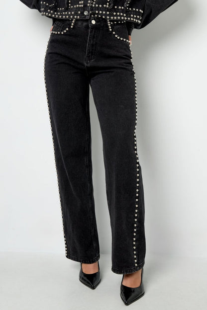 Woven Cotton Women's Straight Leg Pants Street Solid Color - Velaris Femme