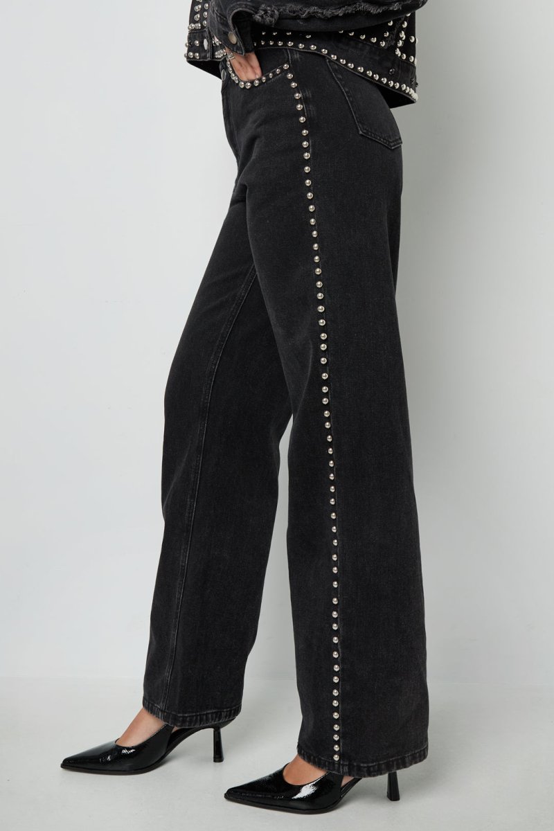 Woven Cotton Women's Straight Leg Pants Street Solid Color - Velaris Femme