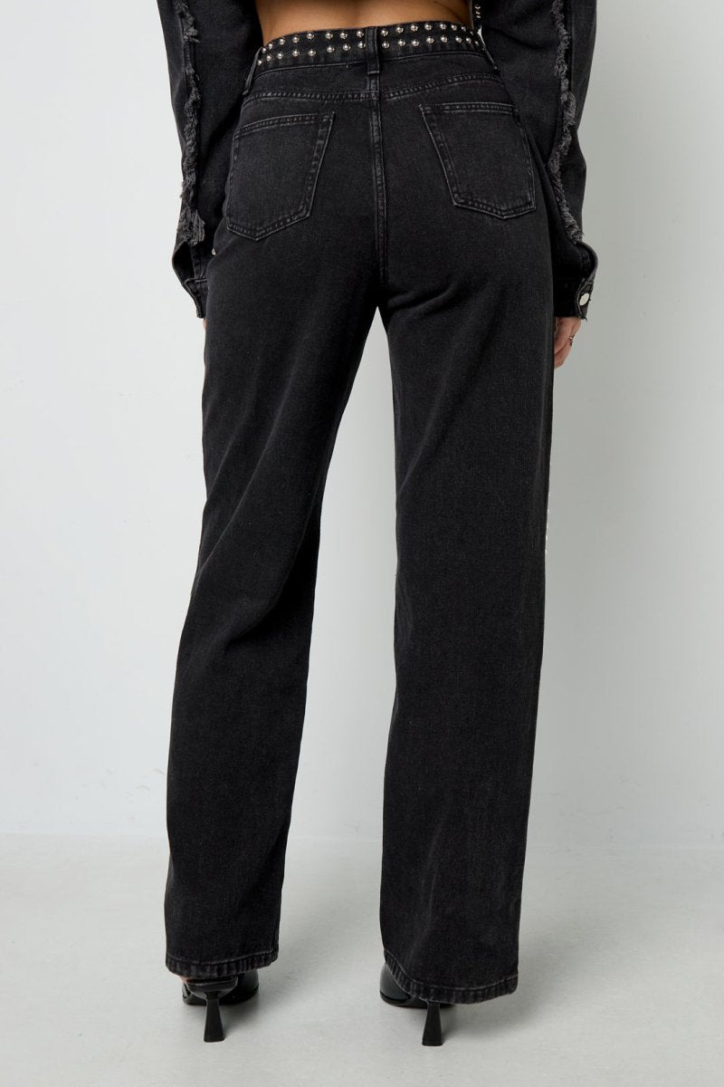 Woven Cotton Women's Straight Leg Pants Street Solid Color - Velaris Femme