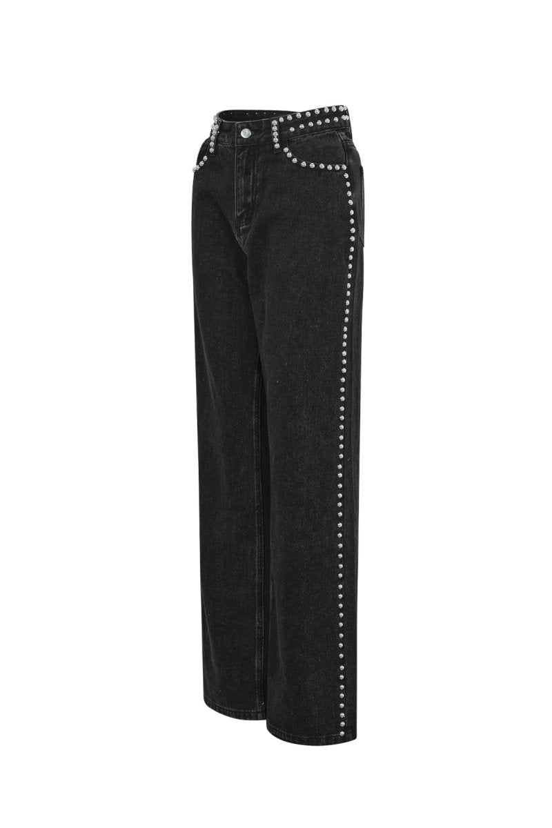 Woven Cotton Women's Straight Leg Pants Street Solid Color - Velaris Femme