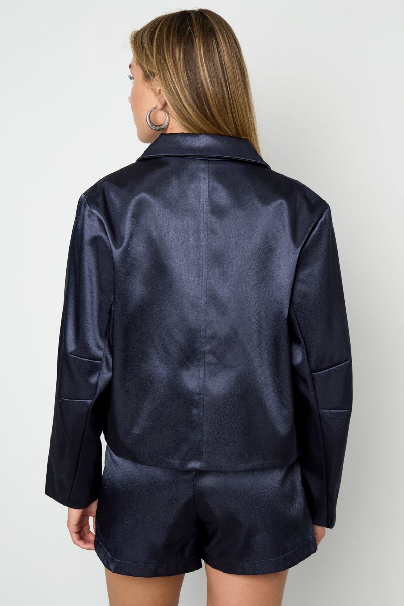 Woven Polyester Fiber Women's Jacket Casual Fall/Winter Solid Color - Velaris Femme