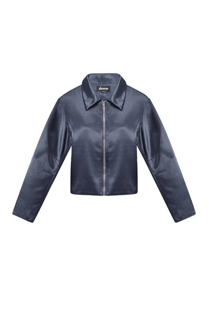 Woven Polyester Fiber Women's Jacket Casual Fall/Winter Solid Color - Velaris Femme