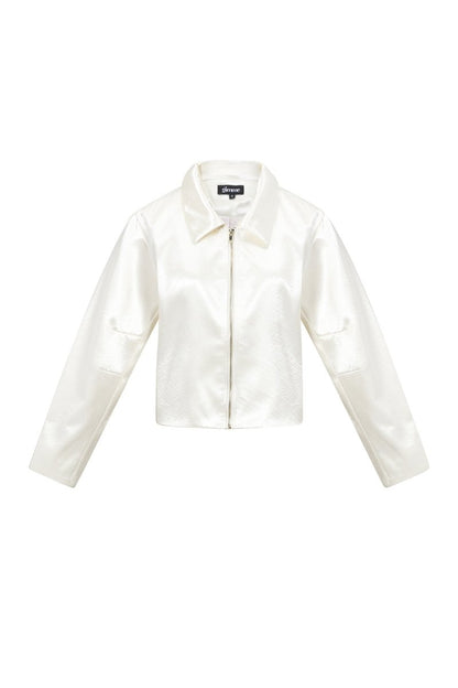 Woven Polyester Fiber Women's Jacket Casual Fall/Winter Solid Color - Velaris Femme