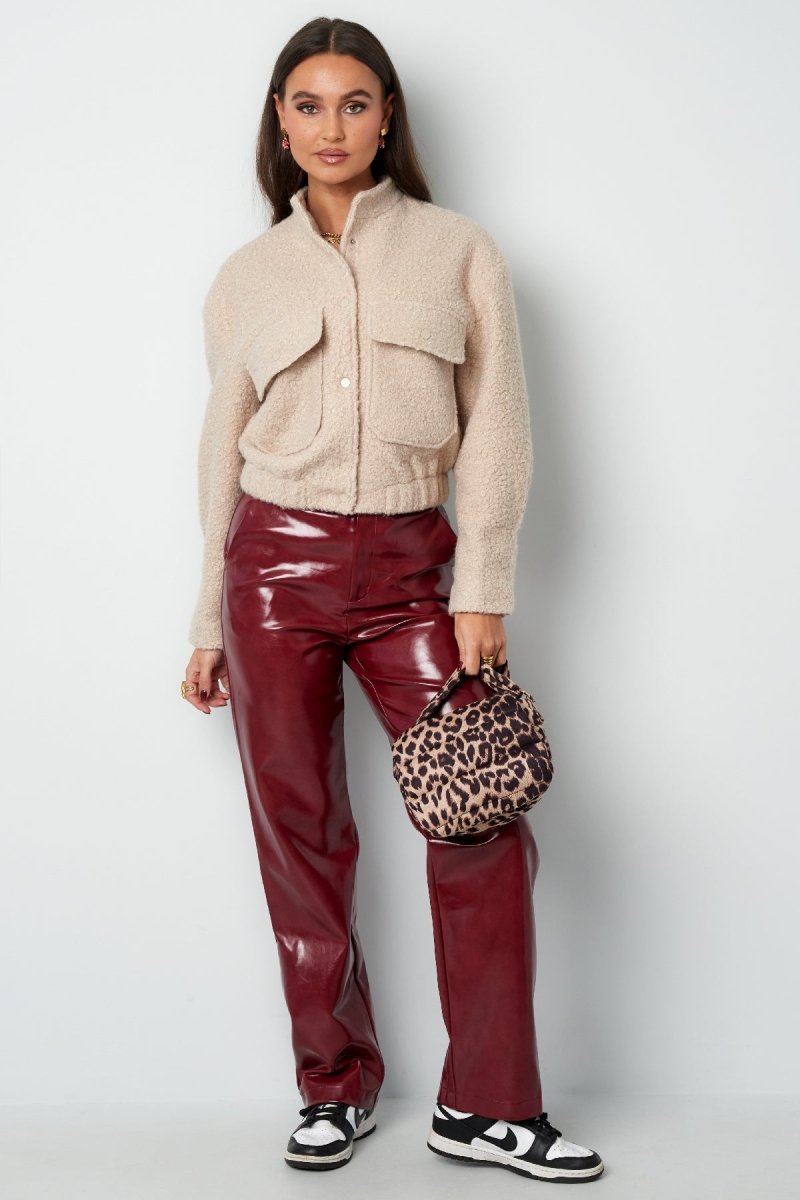 Woven Polyester Fiber Women's Jacket Casual Solid Color Fall/Winter - Velaris Femme