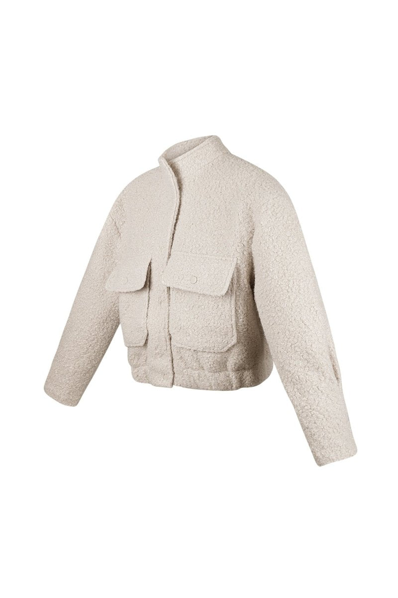 Woven Polyester Fiber Women's Jacket Casual Solid Color Fall/Winter - Velaris Femme