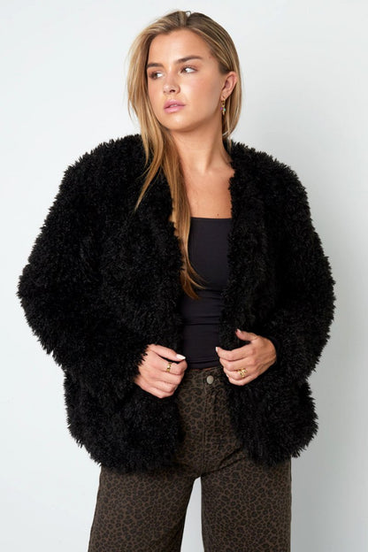 Woven Polyester Fiber Women's Jacket Elegant Solid Color Fall/Winter - Velaris Femme