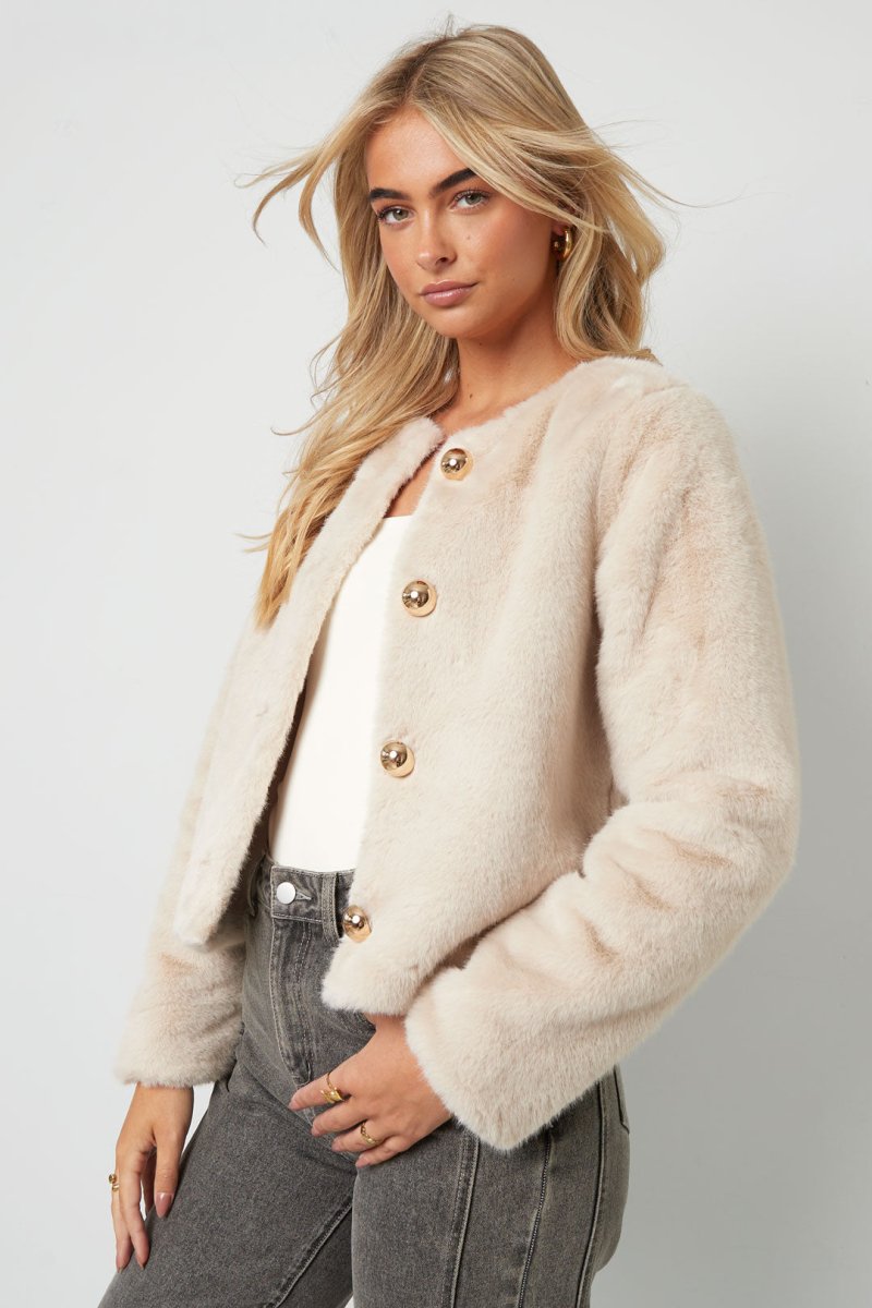Woven Polyester Fiber Women's Jacket Elegant Solid Color Fall/Winter - Velaris Femme