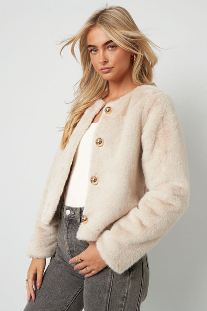 Woven Polyester Fiber Women's Jacket Elegant Solid Color Fall/Winter - Velaris Femme
