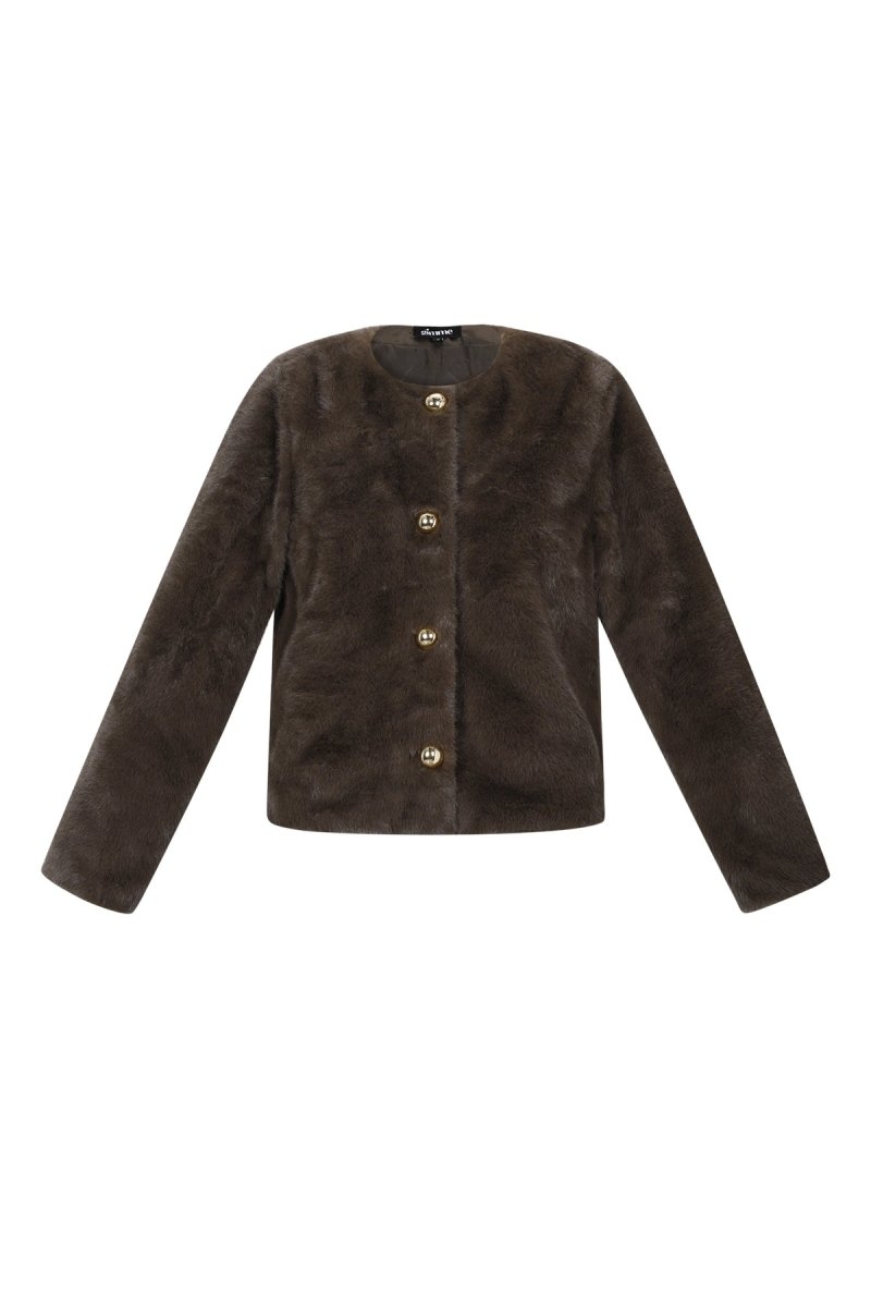 Woven Polyester Fiber Women's Jacket Elegant Solid Color Fall/Winter - Velaris Femme