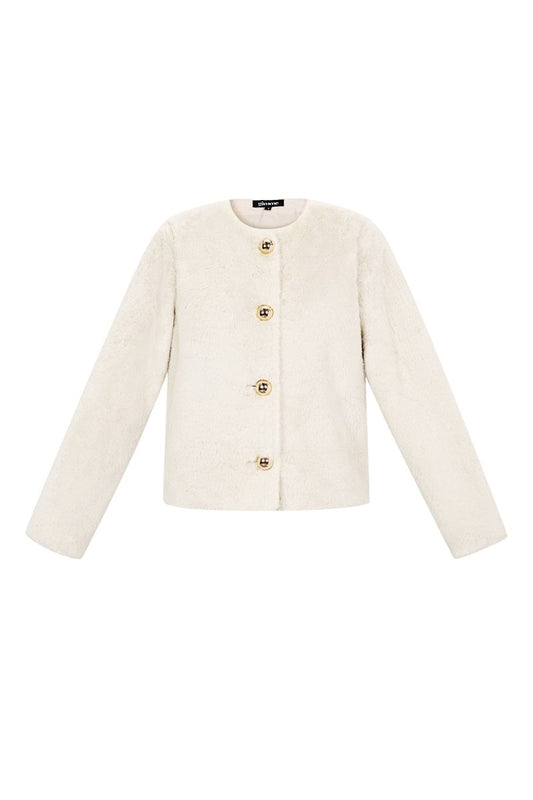 Woven Polyester Fiber Women's Jacket Elegant Solid Color Fall/Winter - Velaris Femme