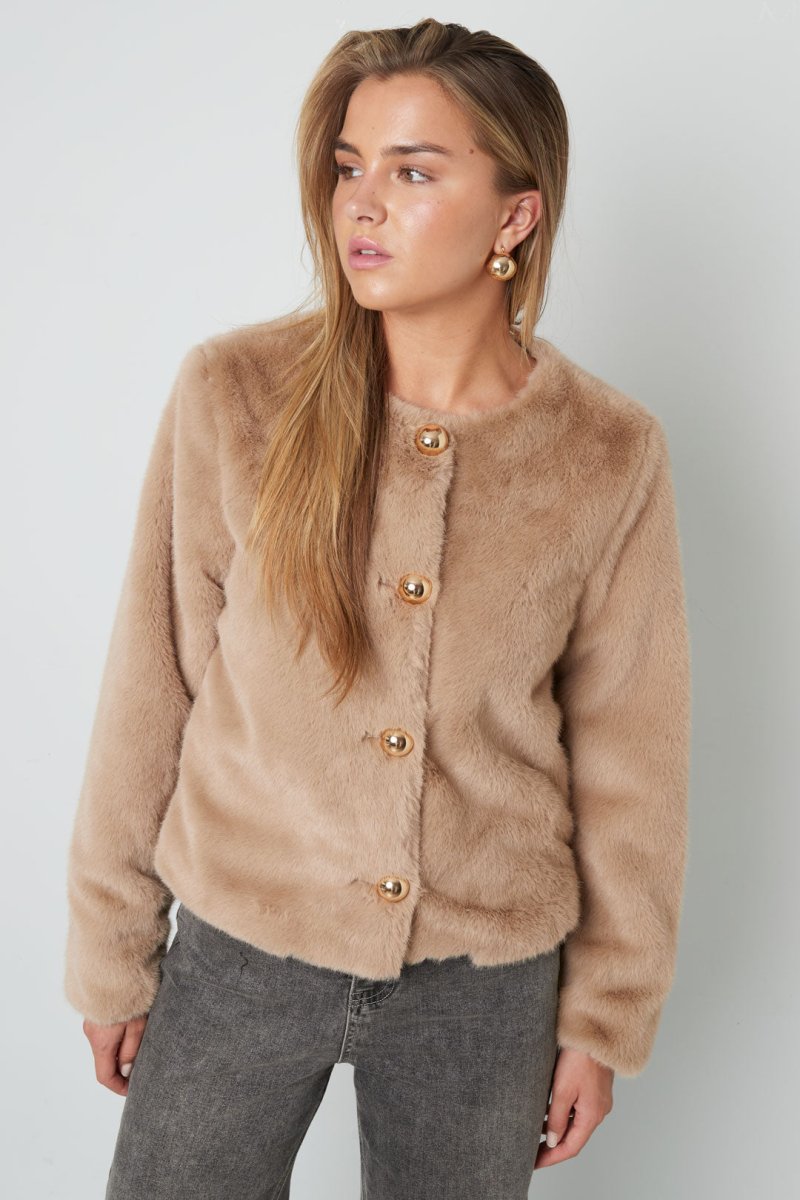 Woven Polyester Fiber Women's Jacket Elegant Solid Color Fall/Winter - Velaris Femme