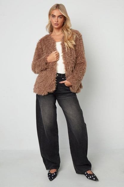 Woven Polyester Fiber Women's Jacket Elegant Solid Color Fall/Winter - Velaris Femme