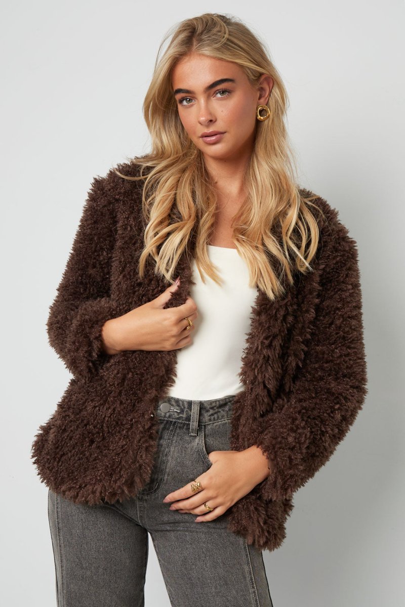 Woven Polyester Fiber Women's Jacket Elegant Solid Color Fall/Winter - Velaris Femme
