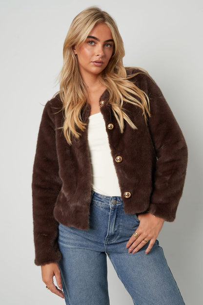 Woven Polyester Fiber Women's Jacket Elegant Solid Color Fall/Winter - Velaris Femme