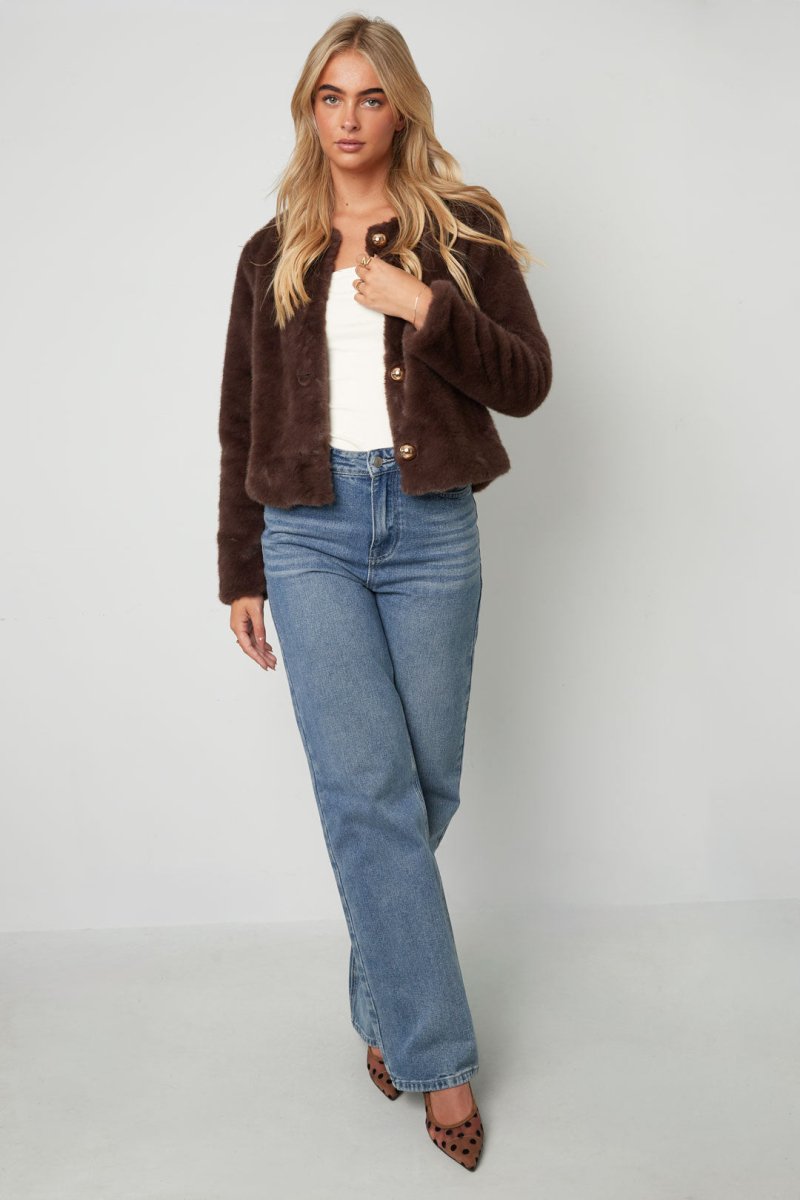 Woven Polyester Fiber Women's Jacket Elegant Solid Color Fall/Winter - Velaris Femme