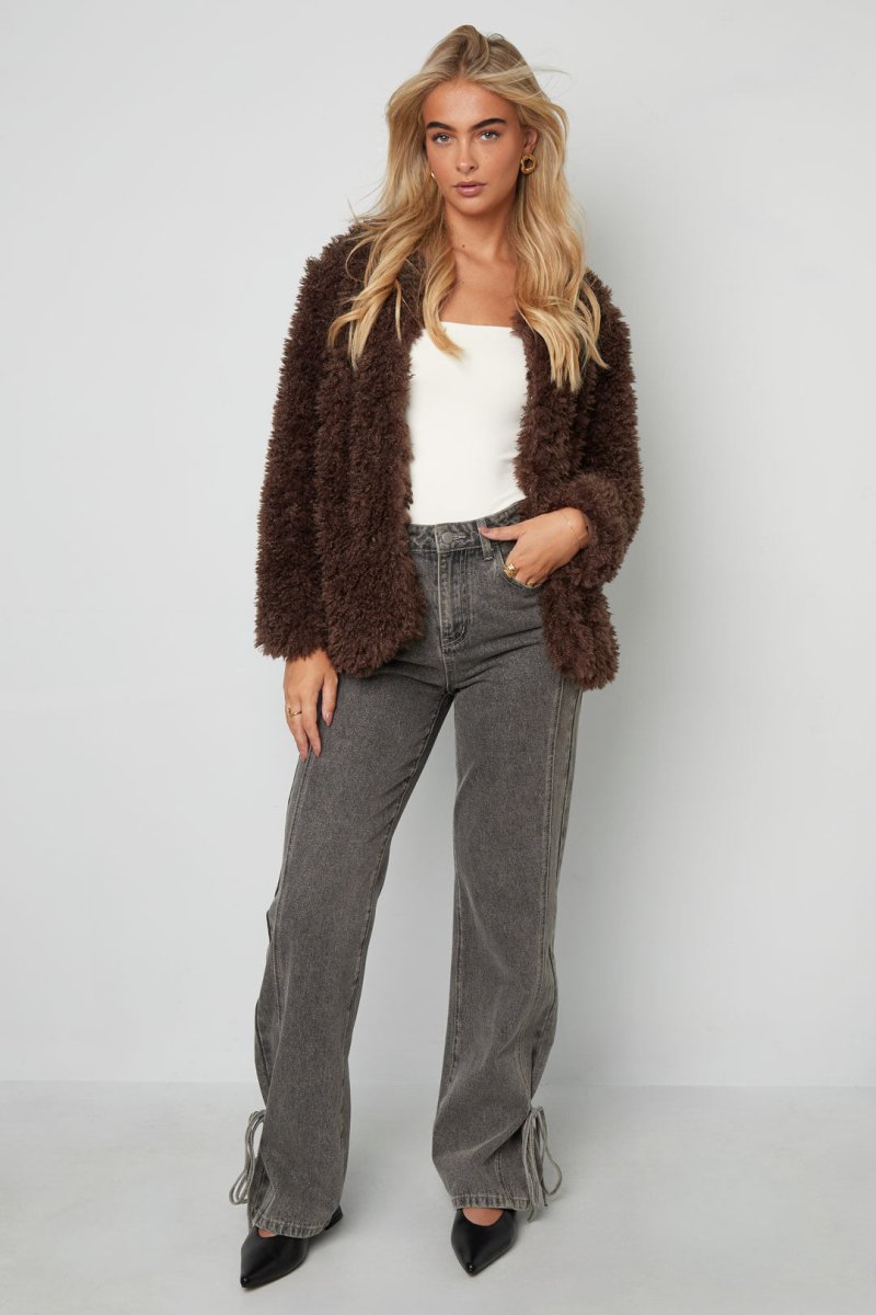 Woven Polyester Fiber Women's Jacket Elegant Solid Color Fall/Winter - Velaris Femme