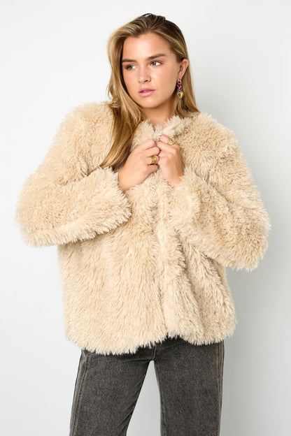 Woven Polyester Fiber Women's Jacket Elegant Solid Color Fall/Winter - Velaris Femme