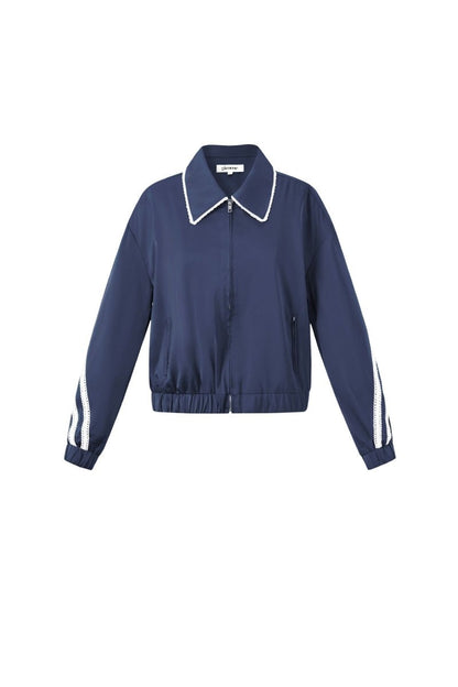 Woven Polyester Fiber Women's Jacket Sporty Color Clash 2 - piece Set - Velaris Femme