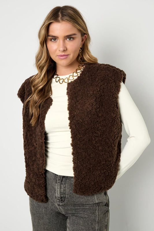 Woven Polyester Fiber Women's Vest Casual Solid Color Fall/Winter - Velaris Femme